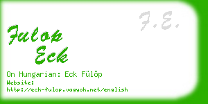 fulop eck business card